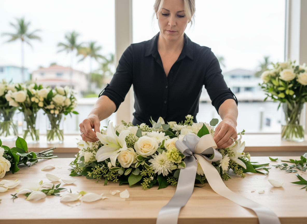 Floral Rocking Horse Arrangements for Funerals in North Miami